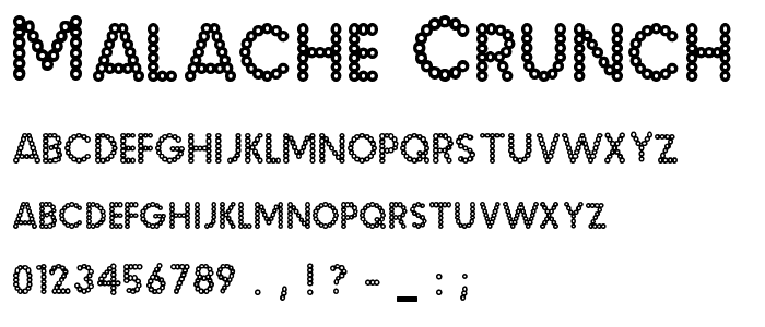 Malache Crunch font